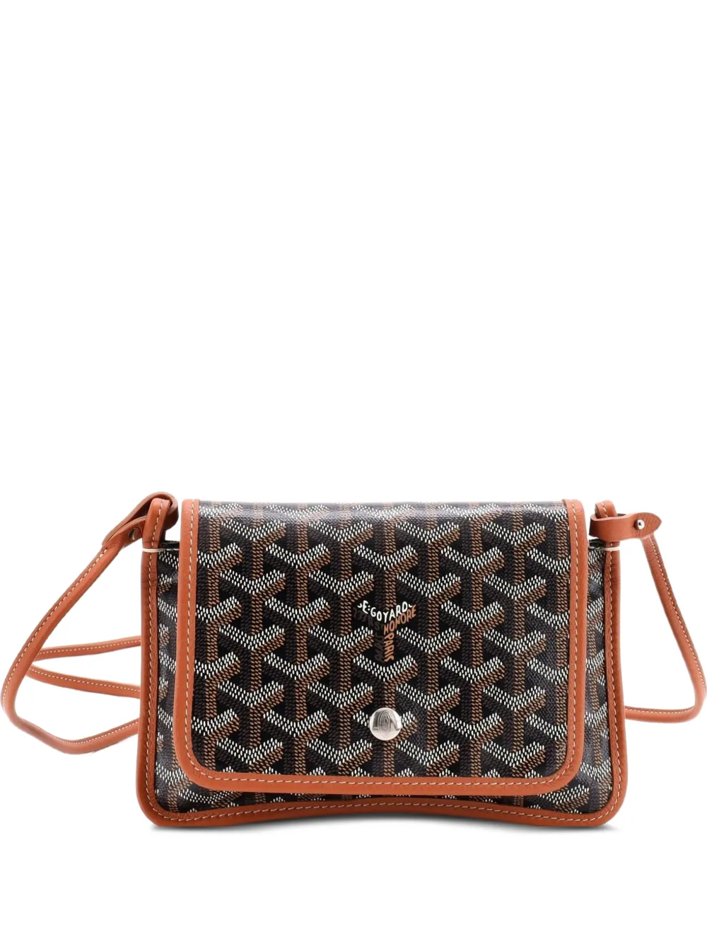 Goyard Pre-Owned Plumet Clutch Wallet Coated Canvas crossbody bag - Marrone