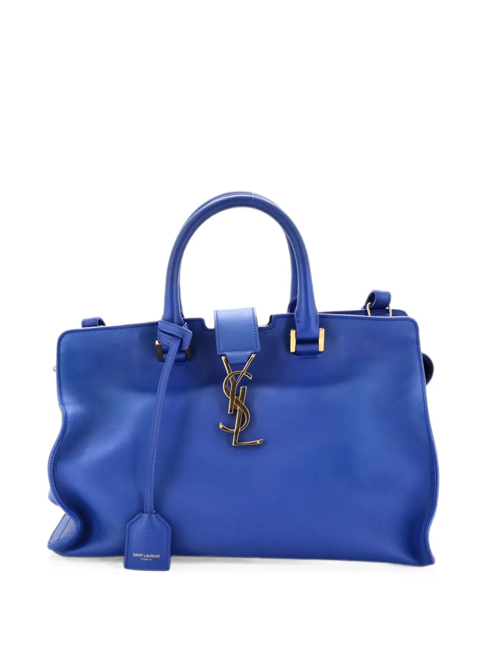 Saint Laurent Pre-Owned Monogram Cabas Leather Small satchel - Blau