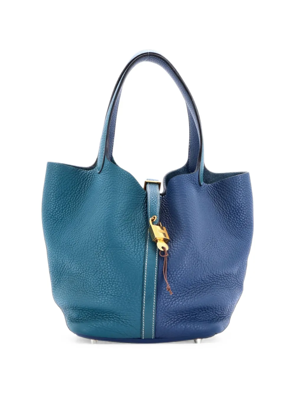 Hermès Pre-Owned Picotin Lock Bag Bicolor Clemence MM bucket bag - Blau