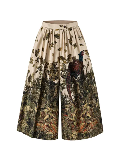 CO.GO nature-print palazzo pants