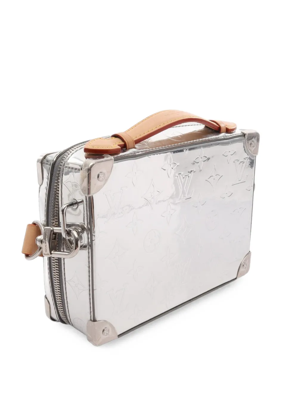 Louis Vuitton Pre-Owned 2021 Monogram Miroir Soft Trunk Handle Bag satchel - Argento