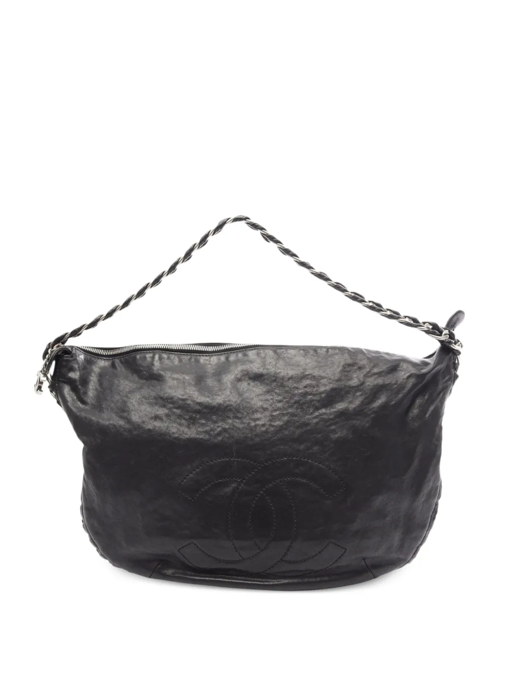 CHANEL Pre-Owned Borsa passepartout in pelle di vitello con catena 2006-2008 - Nero