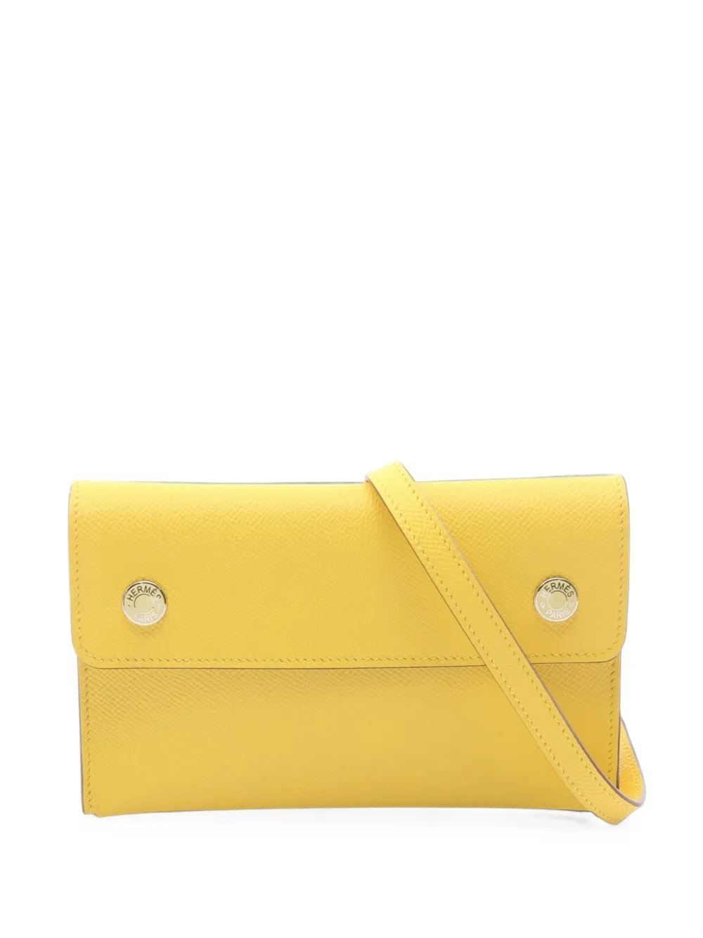 Hermès Pre-Owned 2023 Epsom Hermesnap Wallet On Strap crossbody bag - Gelb