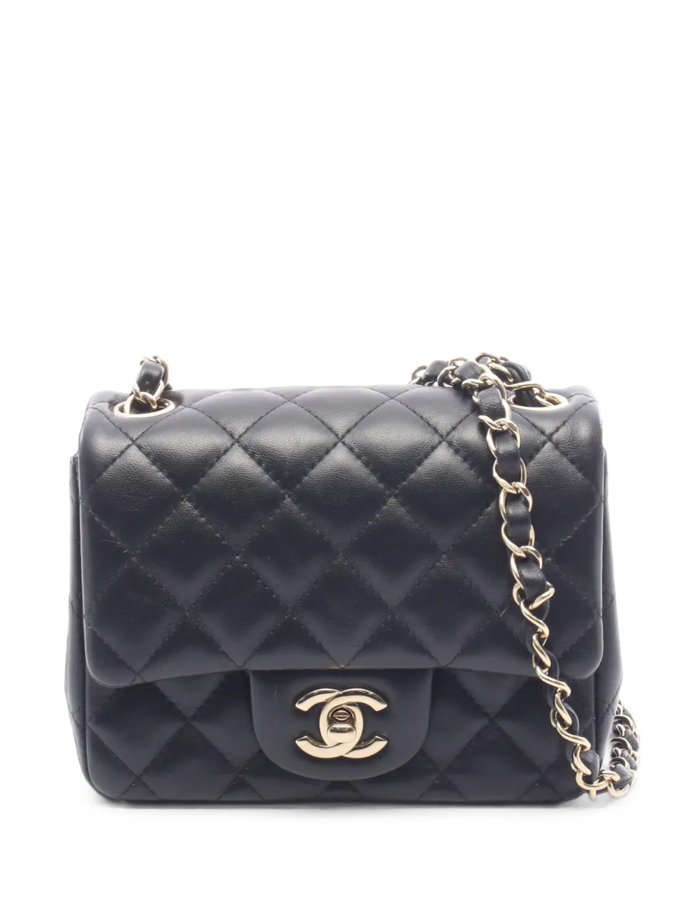 CHANEL Pre-Owned 2021-2026 Mini Square Classic Lambskin Single Flap crossbody bag - Nero