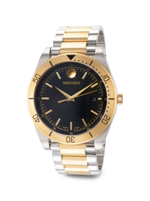 Movado logo-print 41mm watch