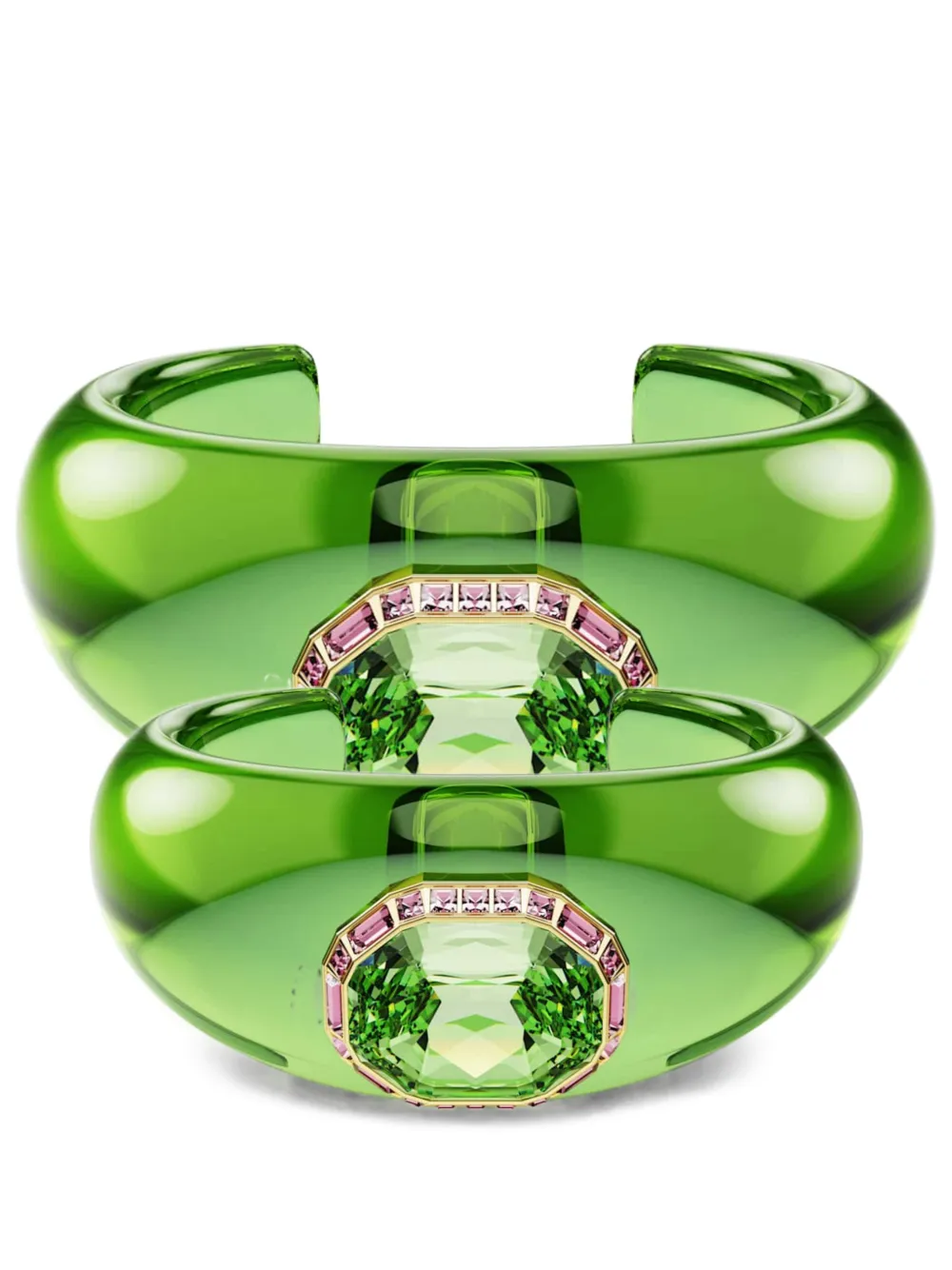 Swarovski Dulcis crystal-embellished cuff bracelet - Verde