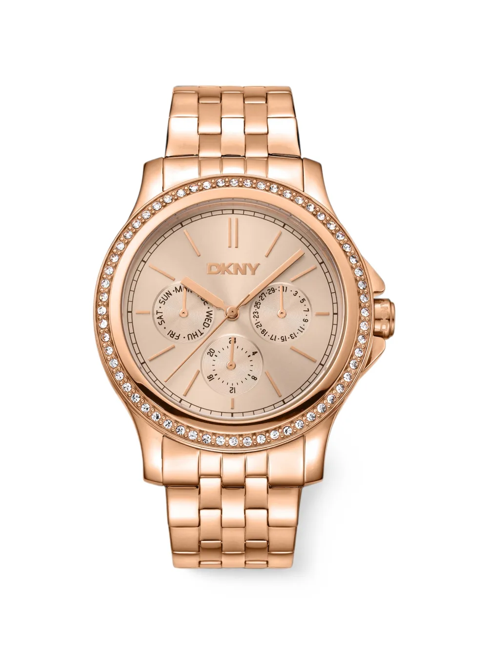DKNY Evening crystal-embelished 40mm watch - Oro