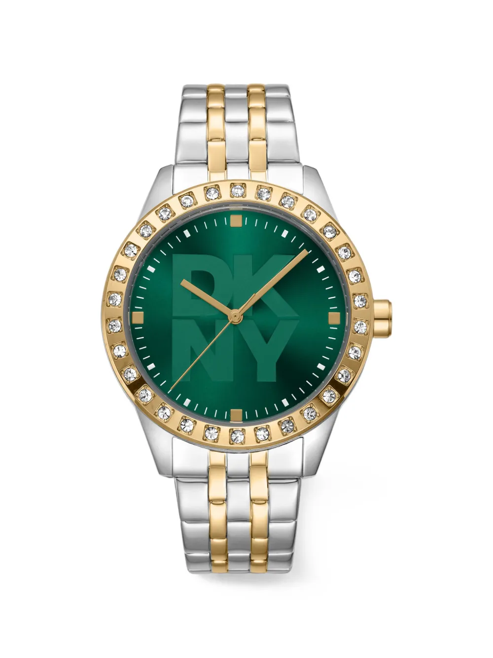 DKNY crystal-embellished 38mm watch - Verde