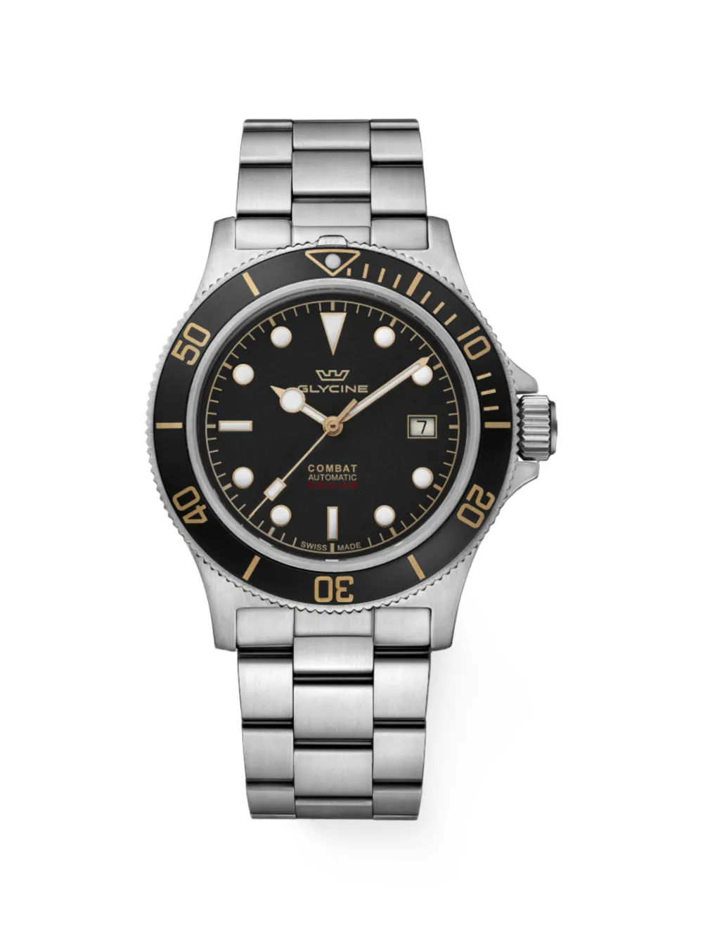 Glycine Combat Sub Sport 42mm watch - Nero