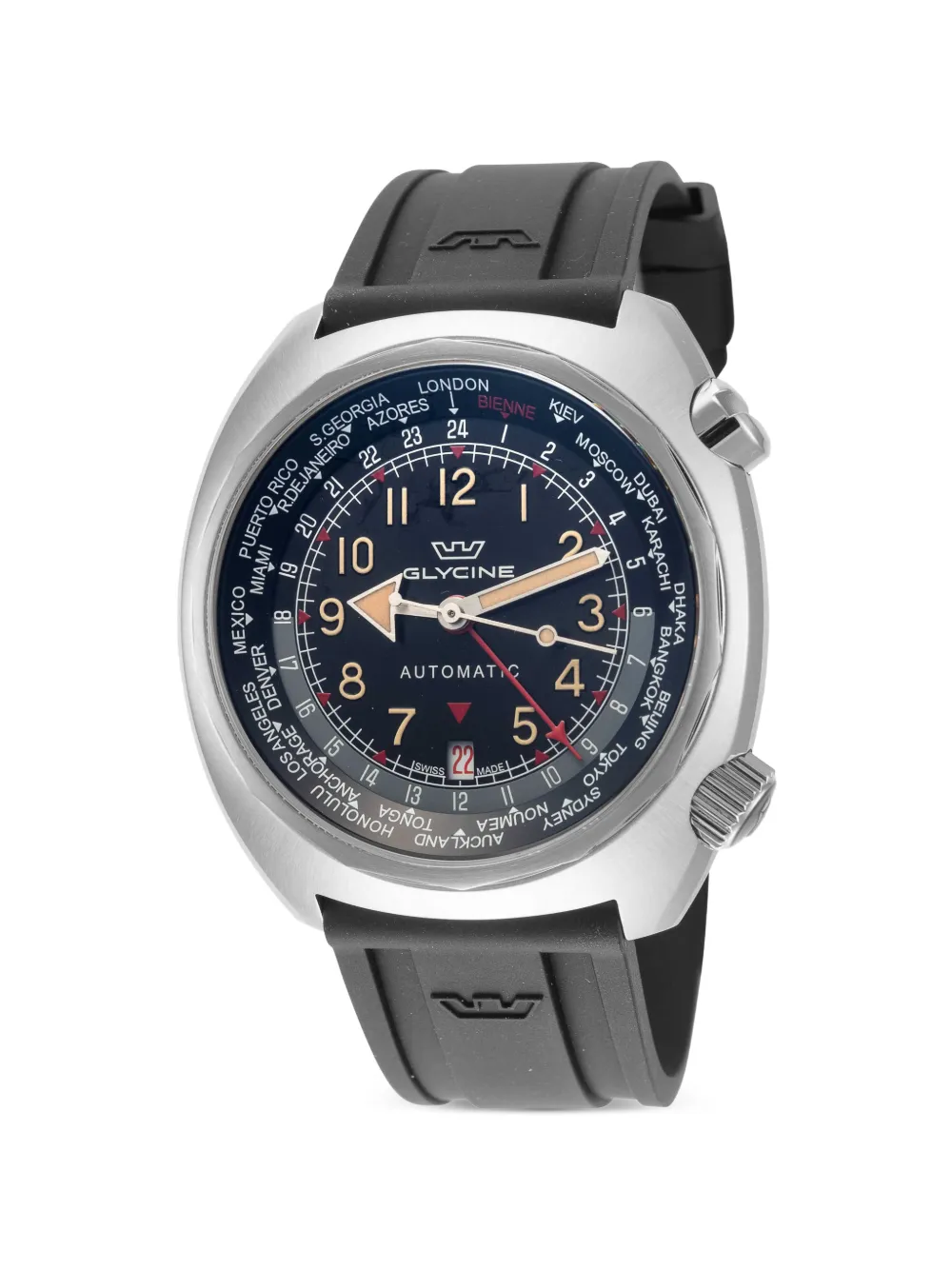 Glycine Airman SST GMT 43mm watch - Blu