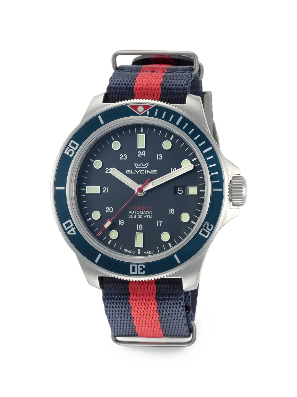 Glycine Combat Sub 46mm watch - Blu