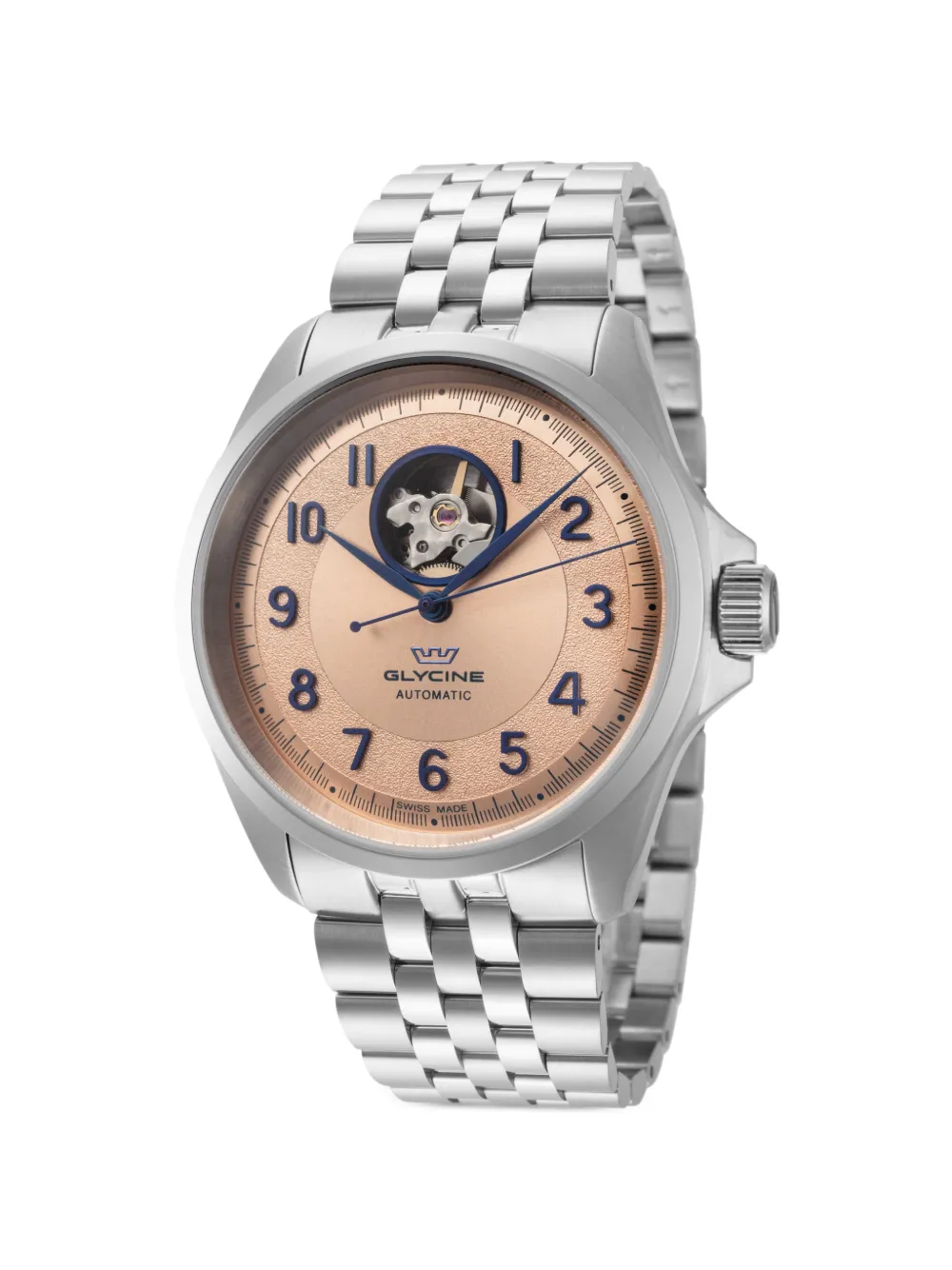 Glycine Orologio Combat Classic Open Heart 40mm - Toni neutri