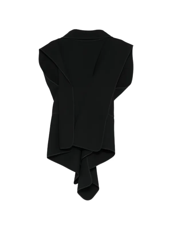 Maticevski Panelled Zip-up Blouse in Black