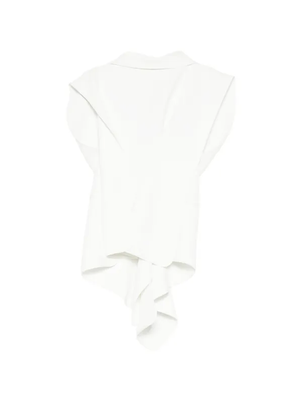 Maticevski Panelled Zip-up Blouse in White