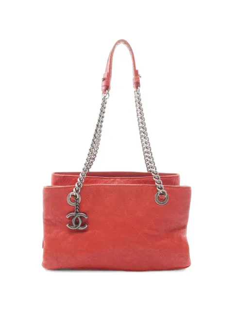 CHANEL Pre-Owned 2011 CC Quilted Caviar tote bag