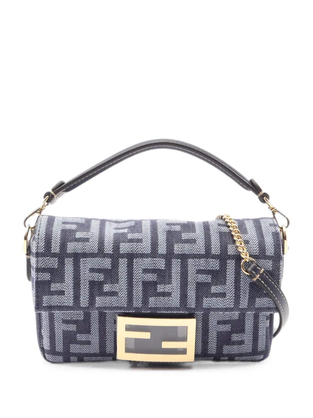 Fendi Pre-Owned 2010-2026 Mini Zucca Denim Baguette satchel - Blau