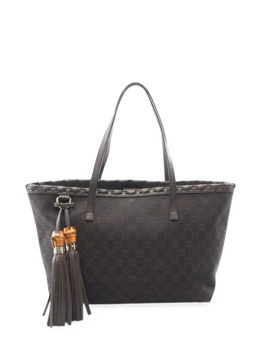 Gucci Pre-Owned 2000-2015 GG Denim Bamboo Tassel tote bag - Braun