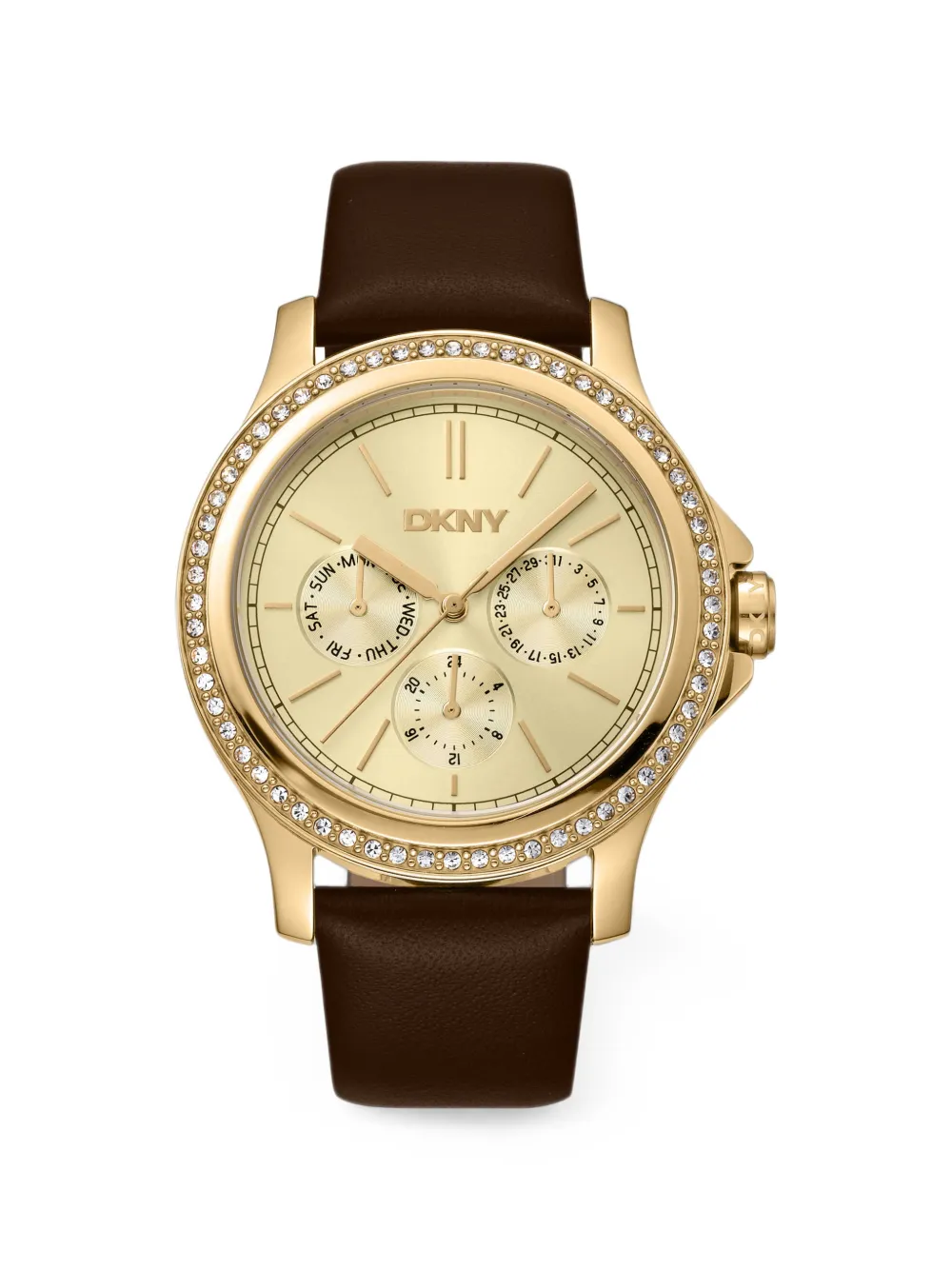 DKNY Evening crystal-embelished 40mm watch - Oro