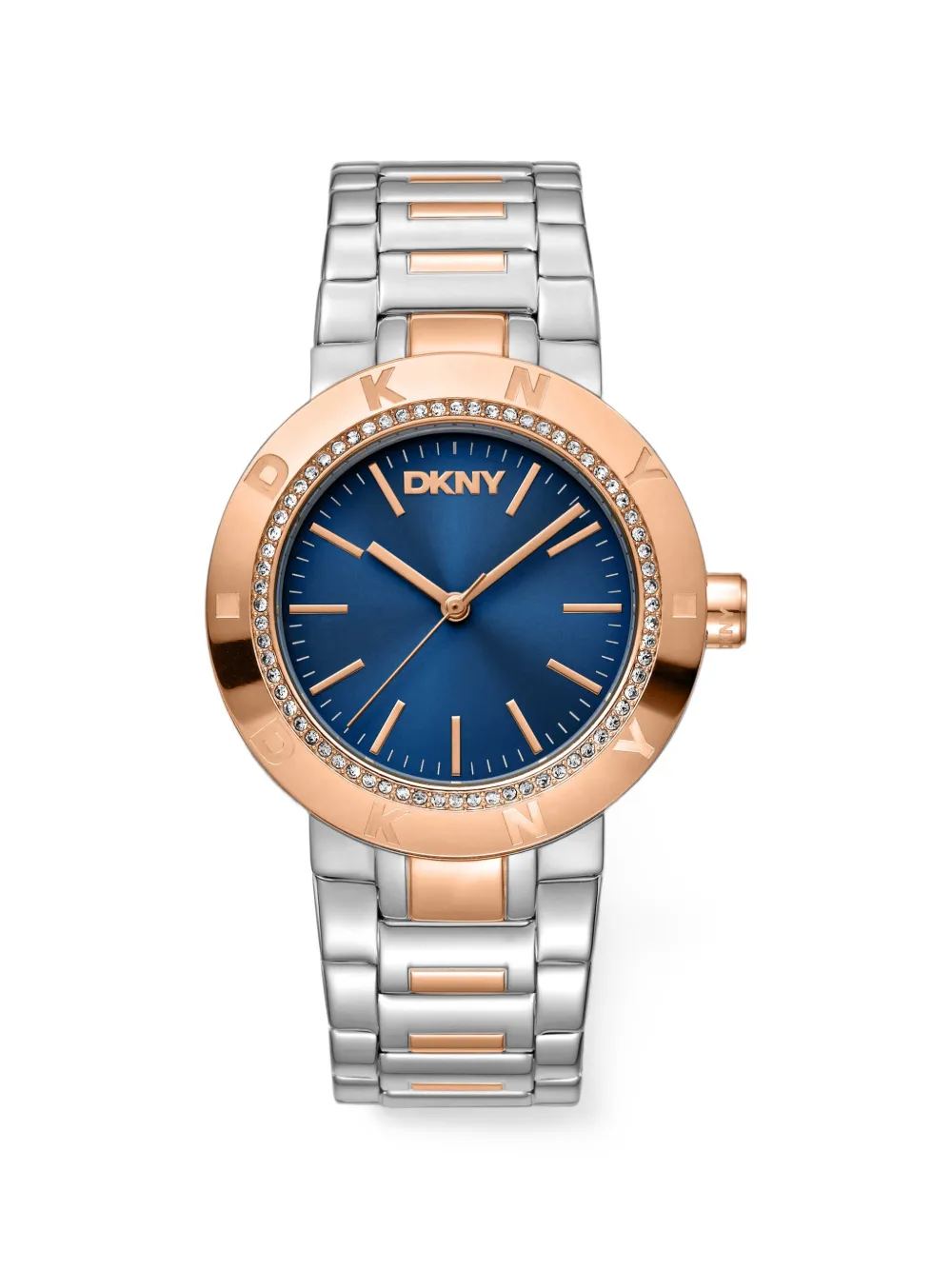 DKNY Evening round-face 36mm watch - Blu