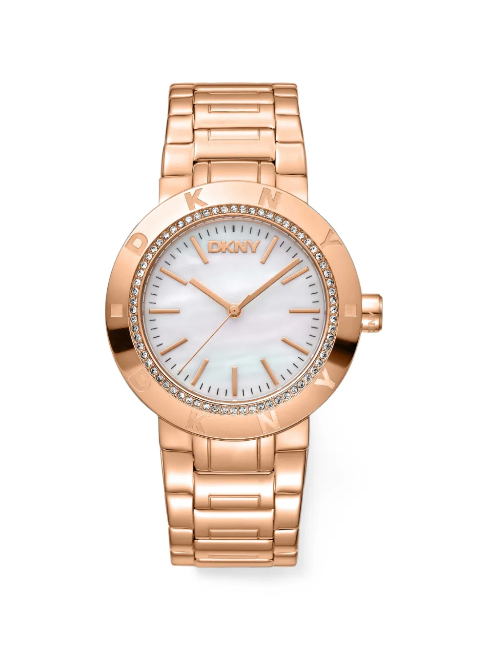 DKNY Evening round-face 36mm watch - Bianco