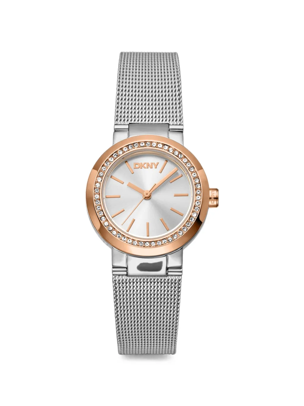DKNY Everyday crystal-embellished 28mm watch - Argento