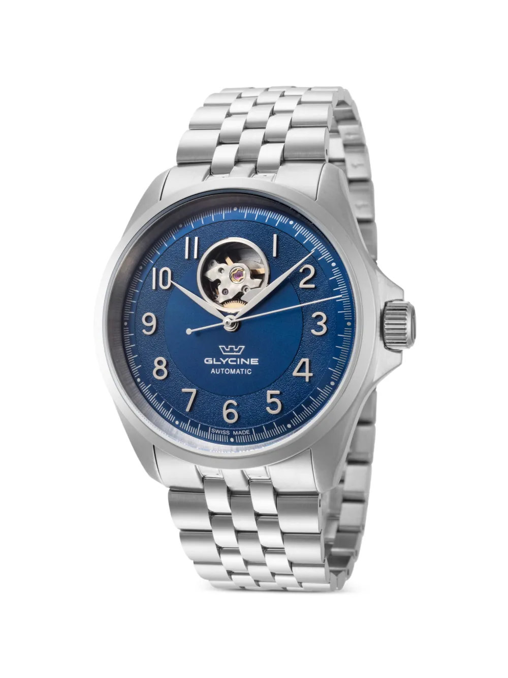 Glycine Combat Classic Open Heart 40mm watch - Blu