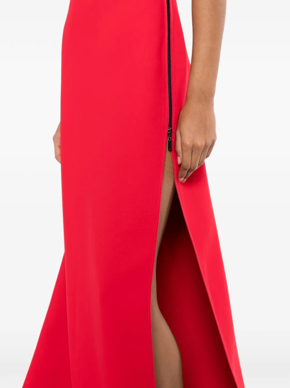 Maticevski Bonded Architectural Gown in Red, view 5