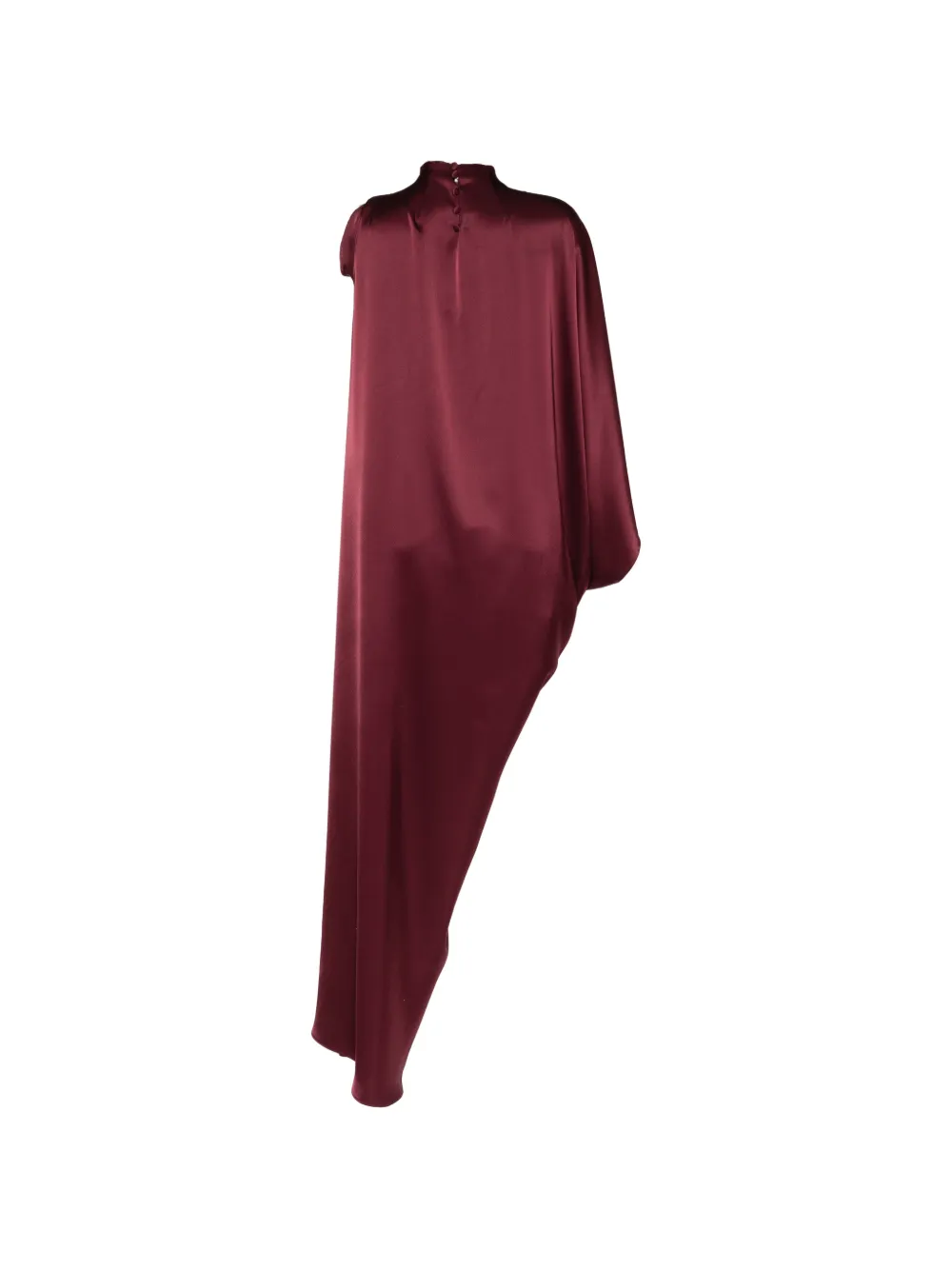 Isabel Sanchis Gedrapeerde avondjurk met cape Rood