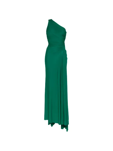 Herve L. Leroux robe longue à encolure asymétrique