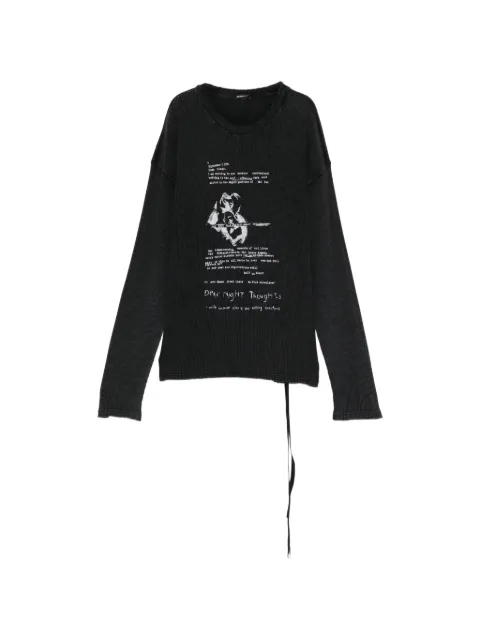 Ann Demeulemeester dot winkled crop T-shirt