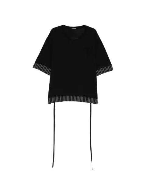 Ann Demeulemeester striped-trim T-shirt