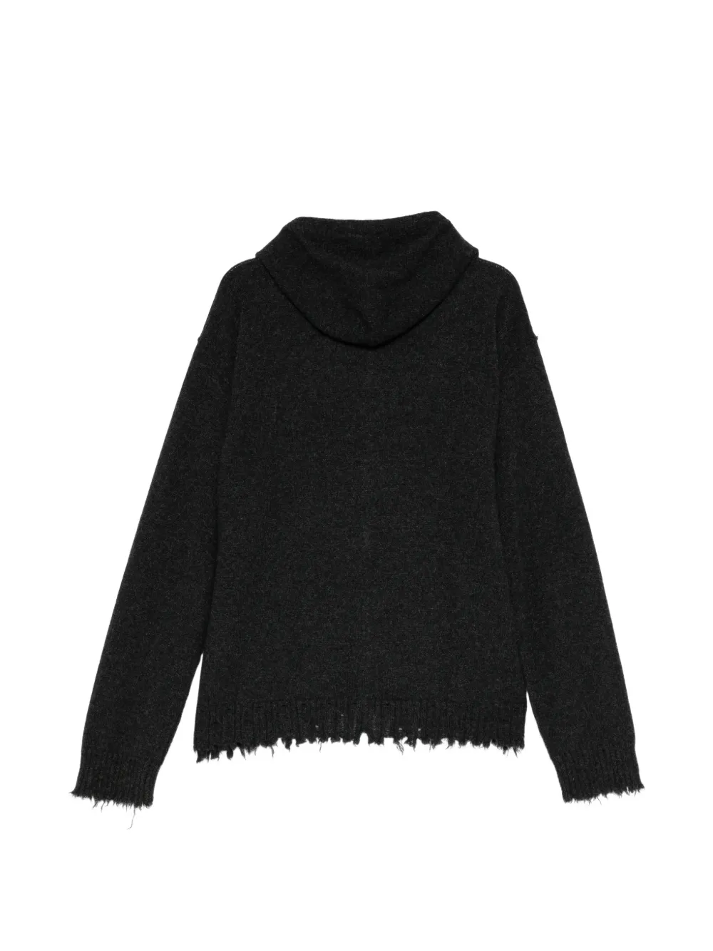 Uma Wang Kasjmier hoodie met rits Grijs