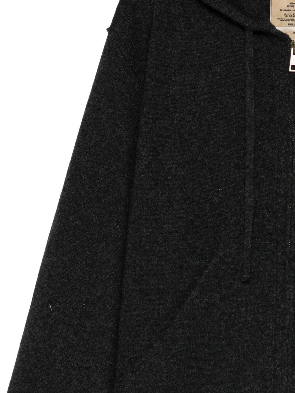 Uma Wang Kasjmier hoodie met rits Grijs