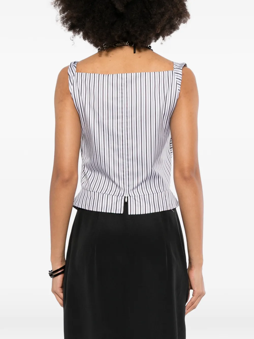 Vivienne Westwood Stripe-print Draped Top in White, view 4