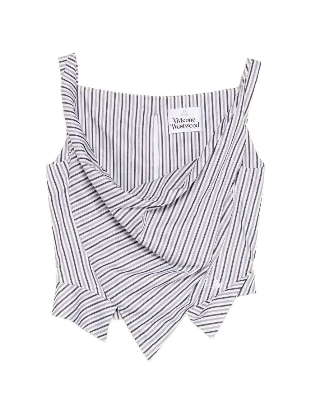 Vivienne Westwood stripe-print draped top