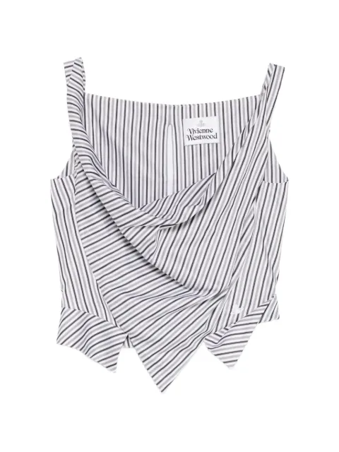 Vivienne Westwood stripe-print draped top