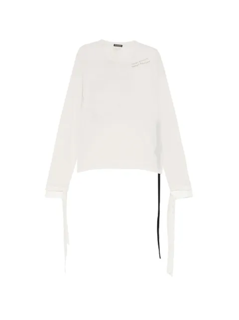 Ann Demeulemeester playera con ribete de encaje