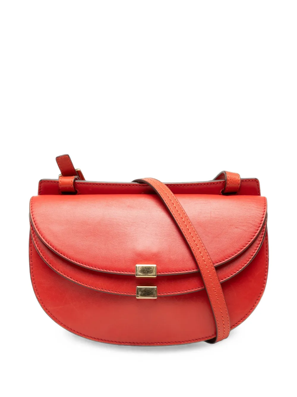 Chloé Pre-Owned 2015 Calfskin Georgia Double Flap crossbody bag - Rosso