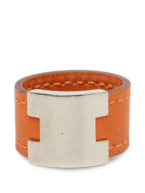 Hermès Pre-Owned 2000 Swift and Palladium Plated Lurie Ring costume ring