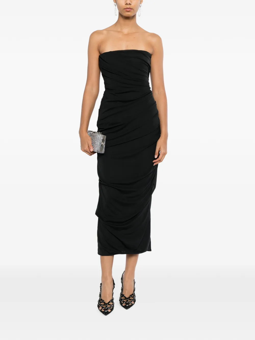 Alex Perry Strapless mini-jurk Zwart