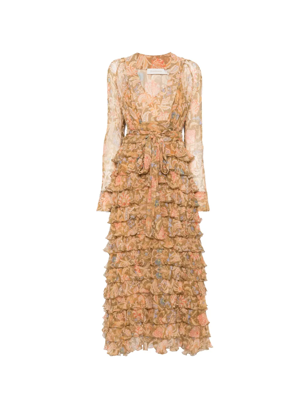 ZIMMERMANN Maxikleid mit Blumen-Print - Grün
