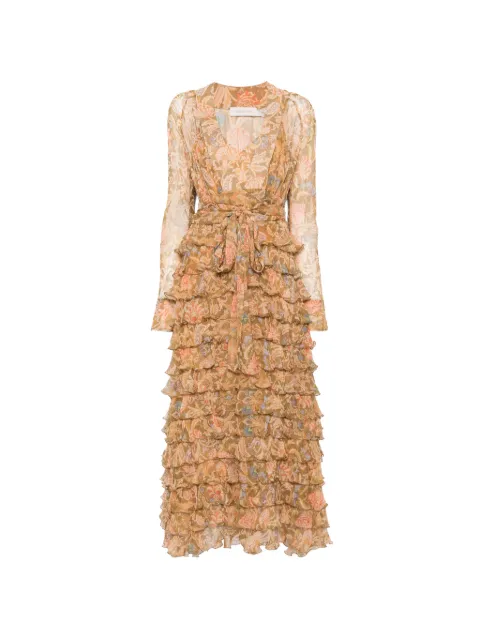 ZIMMERMANN vestido largo con estampado floral