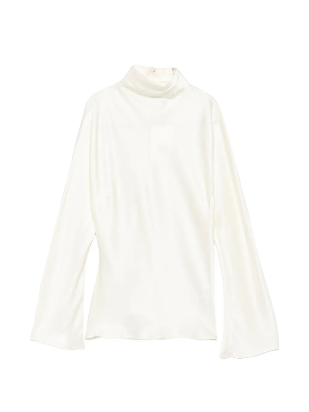 Róhe high-neck button-back top - Weiß