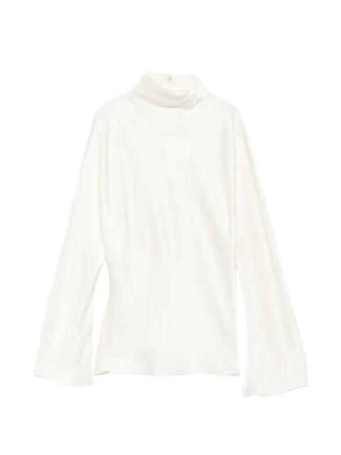 Róhe high-neck button-back top