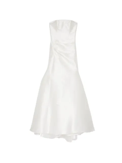 Isabel Sanchis ruched strapless gown