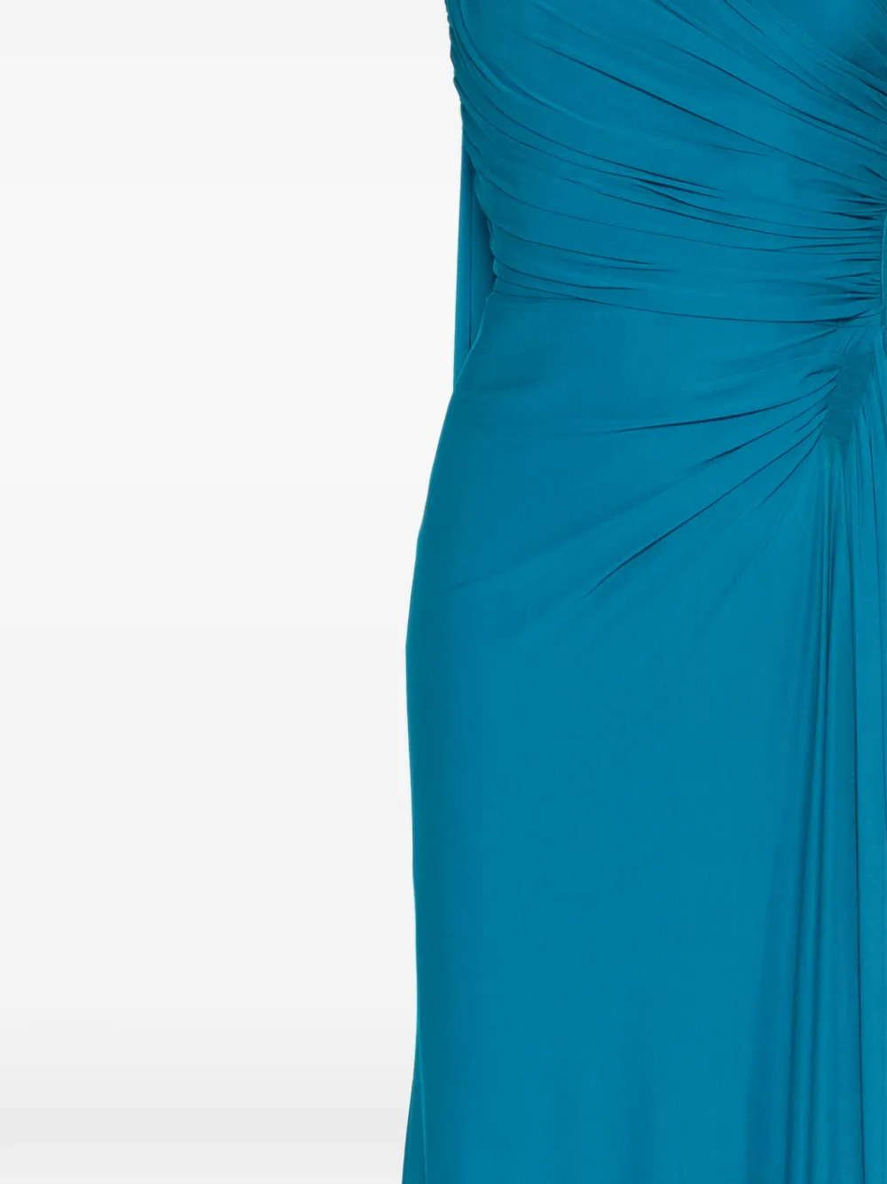Herve L. Leroux Asymmetrische avondjurk met cape-zetting Blauw