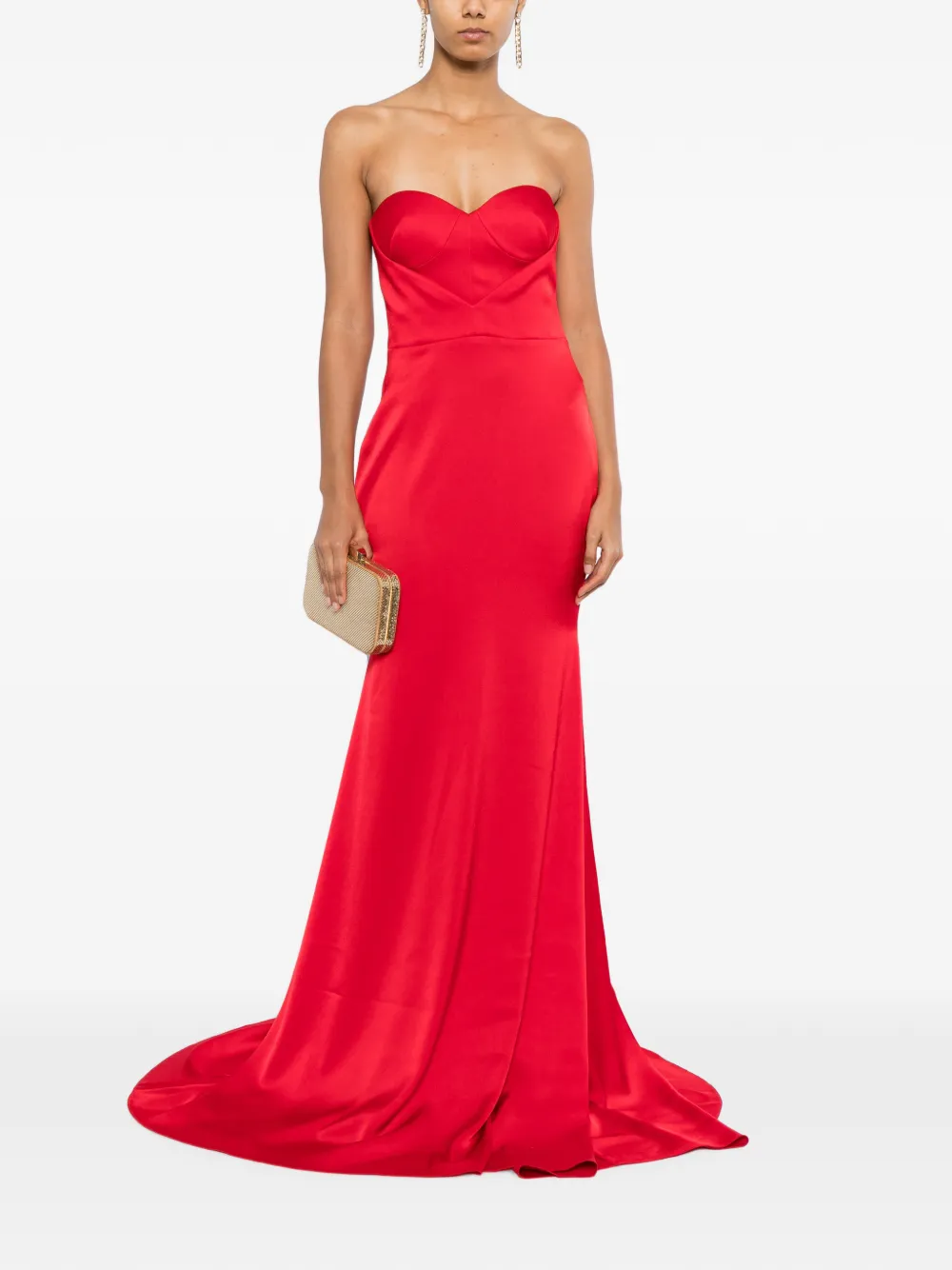 Alex Perry Strapless avondjurk Rood