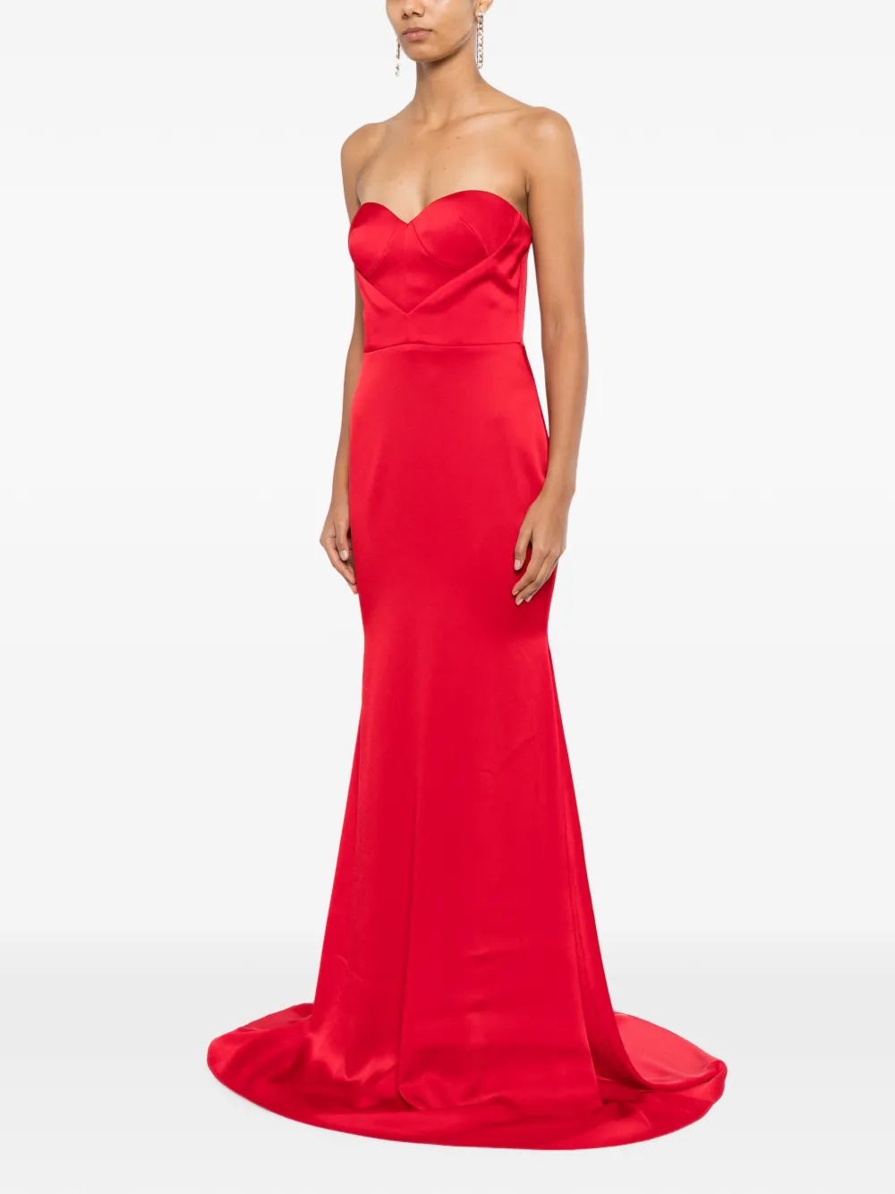 Alex Perry Strapless avondjurk Rood