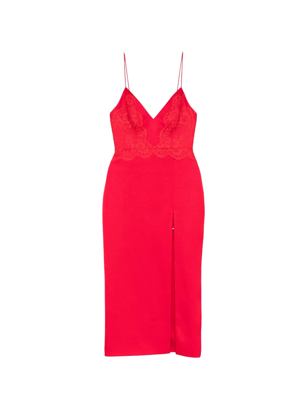 Alex Perry Bleistiftkleid mit Spitzenapplikation - Rot