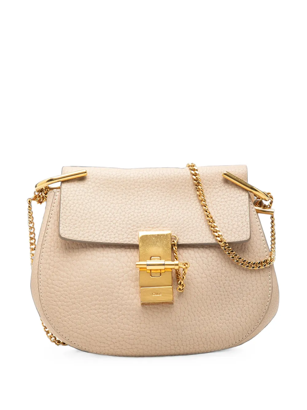Chloé Pre-Owned 2015 Mini Grained Lambskin Drew crossbody bag - Nude